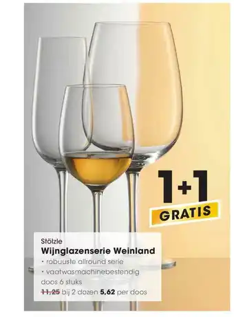 HANOS Stölzie wijnglazenserie weinland 1+1 Gratis aanbieding