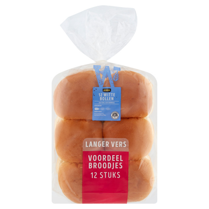 Jumbo witte bollen 12 stuks aanbieding bij Jumbo