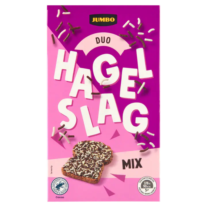 Jumbo duo hagelslag mix 380g aanbieding bij Jumbo