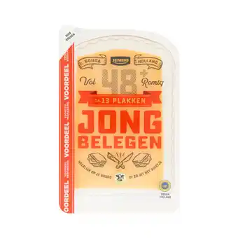 Jumbo Jumbo jong belegen kaas 48+ plakken 400 g - voordeelverpakking aanbieding