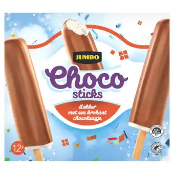 Jumbo Jumbo choco sticks ijs 12 stuks aanbieding