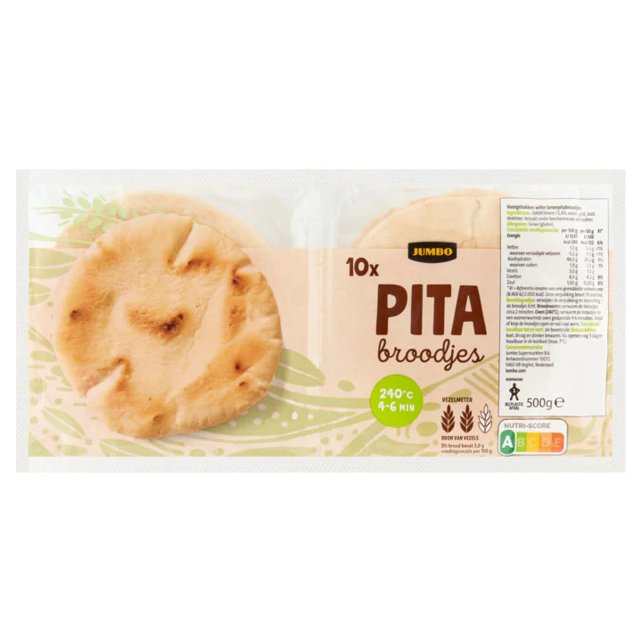 Jumbo pita broodjes 10 stuks aanbieding bij Jumbo