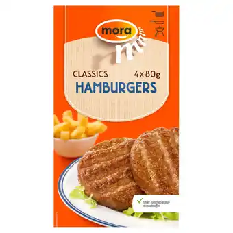 Jumbo Mora classics hamburgers 4 x 80g aanbieding