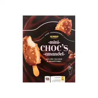 Jumbo Jumbo mini chocolade amandel ijsjes 8 stuks aanbieding