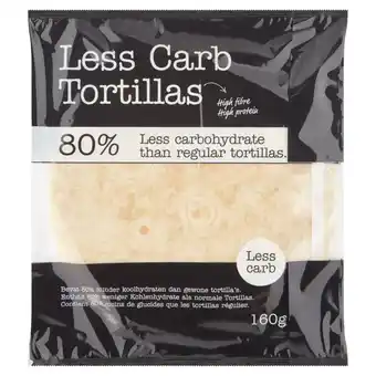 Jumbo Less carb tortillas 160g aanbieding