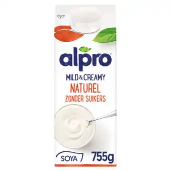 Jumbo Alpro mild & creamy plantaardige variatie op yoghurt naturel no sugars 755g aanbieding