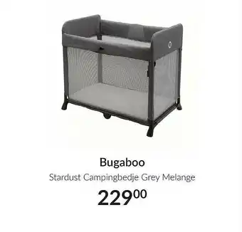 Babypark Bugaboo stardust campingbedje grey melange aanbieding