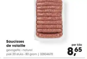 HANOS Saucisses de volaille aanbieding