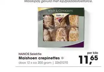 HANOS Hanos selektie maishoen crepinettes aanbieding