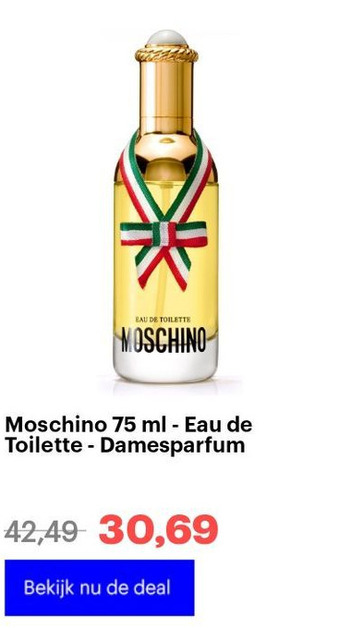 Bol.com Moschino 75 ml - eau de toilette - damesparfum aanbieding