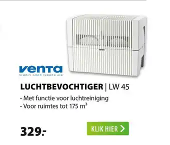 Expert Venta luchtbevochtiger | lw 45 aanbieding