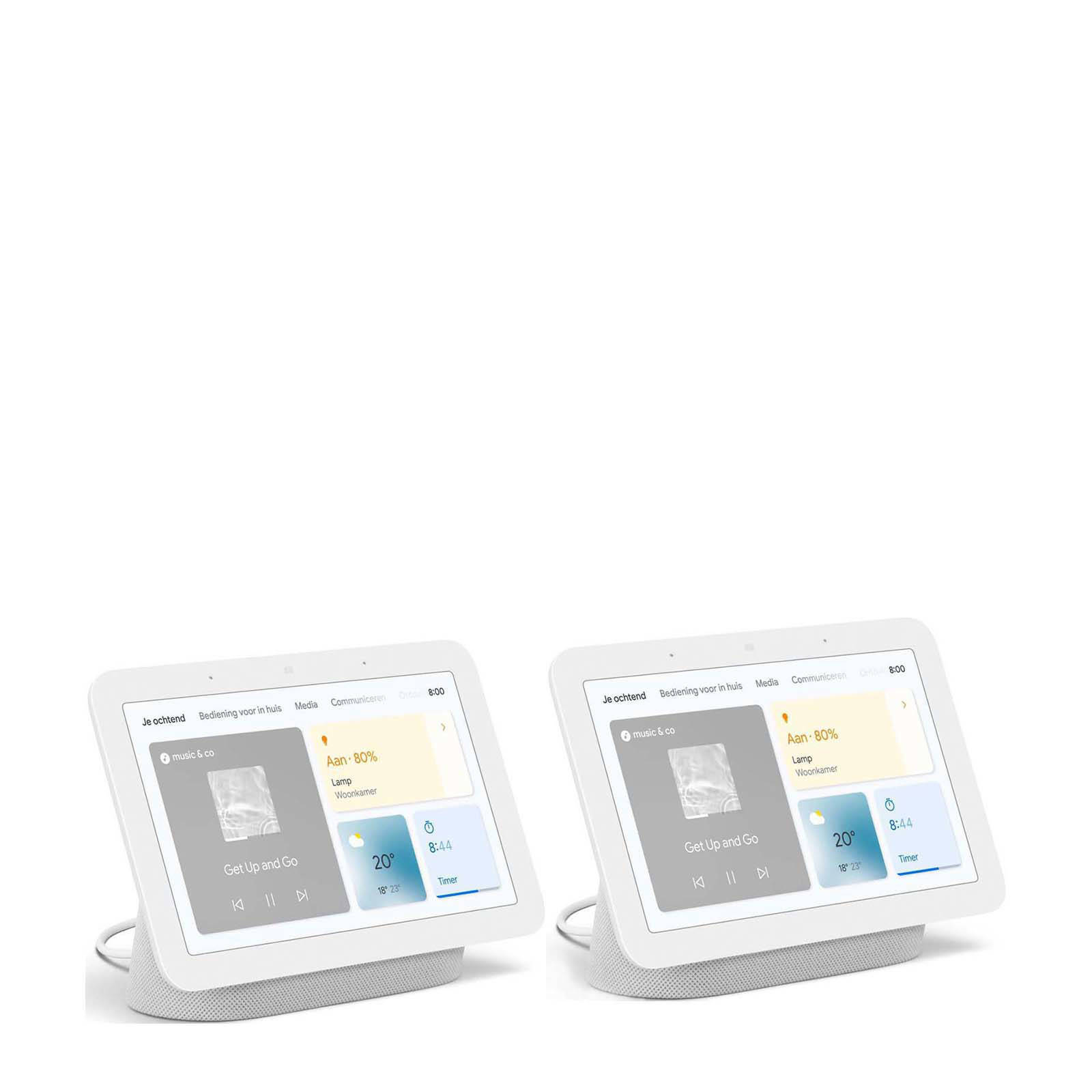 Google nest hub 2-pack voice assistant (grijs) aanbieding bij Wehkamp
