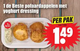 Dirk 1 de Beste pofaardappelen met yoghurt dressing aanbieding