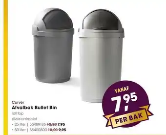 HANOS Curver afvalbak bullet bin aanbieding