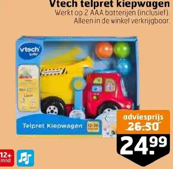 Trekpleister Vtech telpret kiepwagen aanbieding