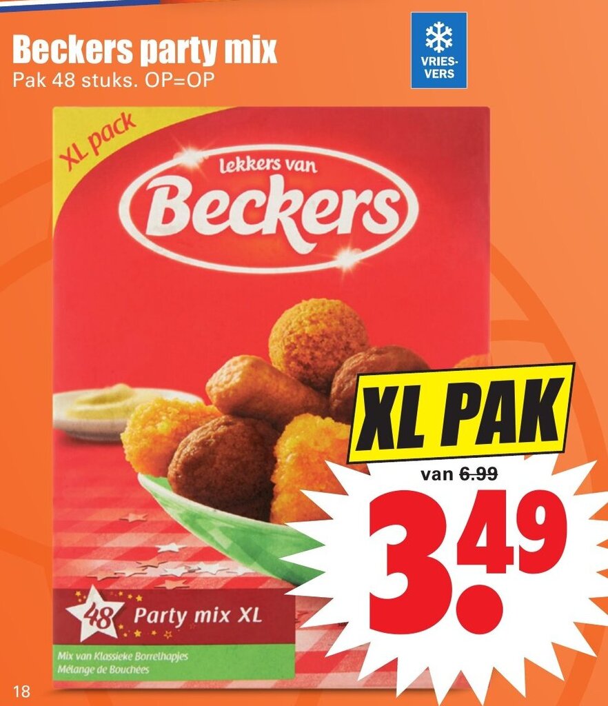 Beckers party mix aanbieding bij Dirk
