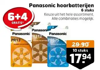 Trekpleister Panasonic hoorbatterijen 6 stuks aanbieding