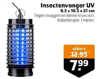 Trekpleister Insectenvanger UV 9.5 x 10.5 x 21 cm aanbieding