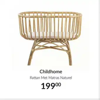 Babypark Childhome rattan met matras naturel aanbieding