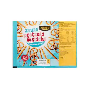 Jumbo Jumbo zoute pretzels & sticks 250g aanbieding