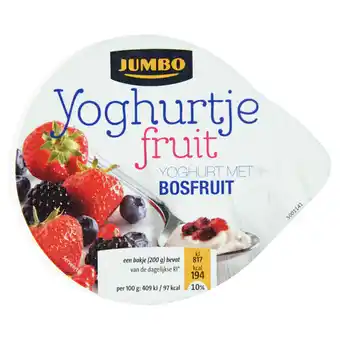 Jumbo Jumbo yoghurtje met bosfruit 200g aanbieding