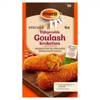 Jumbo Mora specials rijkgevulde goulash kroketten 4 x 75g aanbieding