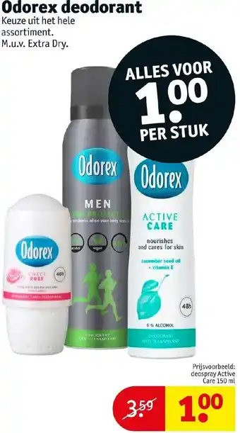 Kruidvat Odorex deodorant 150 ml aanbieding