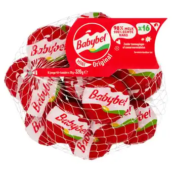 Jumbo Mini babybel jonge 45+ kaas tussendoortje 16 x 20g aanbieding