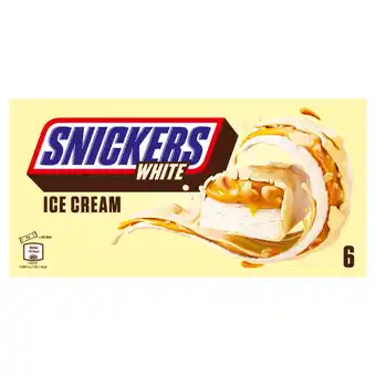 Jumbo Snickers witte chocolade ijs - 6 stuks aanbieding