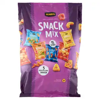 Jumbo Jumbo snack mix uitdeelzakjes 15 stuks 291g aanbieding