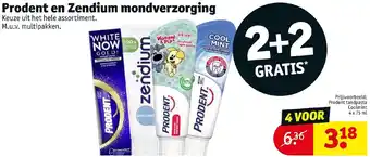 Kruidvat Prodent en Zendium mondverzorging 4 x 75 ml aanbieding