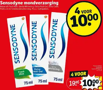 Kruidvat Sensodyne mondvrezorging 4 x 75 ml aanbieding