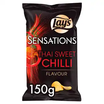 Jumbo Lay's sensations thai sweet chilli chips 150gr aanbieding