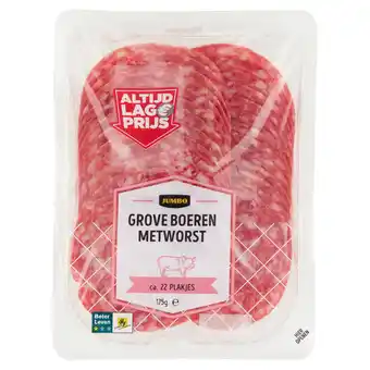 Jumbo Jumbo grove boeren metworst 175g aanbieding