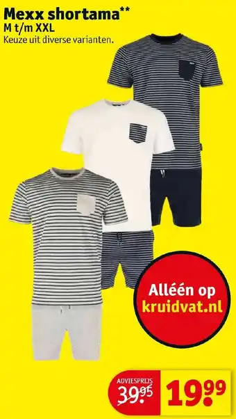 Kruidvat Mexx shortama M t/m XXL aanbieding