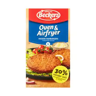 Jumbo Beckers oven & airfryer magere hamburgers 6 x 70g aanbieding