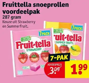 Kruidvat Fruittella snoeprollen voordeelpak 287 gram aanbieding