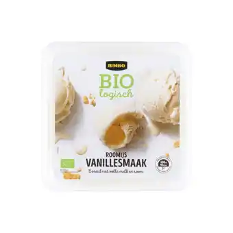 Jumbo Jumbo biologisch roomijs vanillesmaak 1l aanbieding