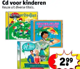 Kruidvat Cd voor kinderen aanbieding