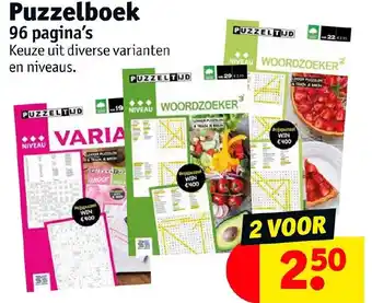 Kruidvat Puzzelboek 96 pagina's aanbieding