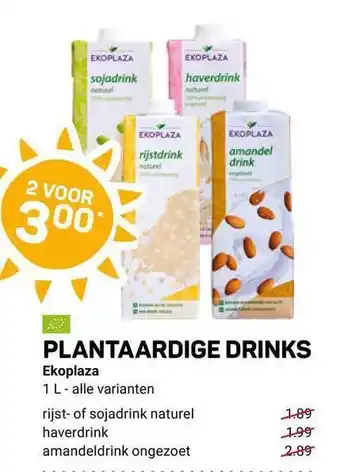 Ekoplaza Plantaardige drinks ekoplaza aanbieding