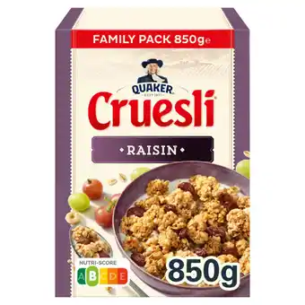 Jumbo Quaker cruesli rozijn 850gr aanbieding