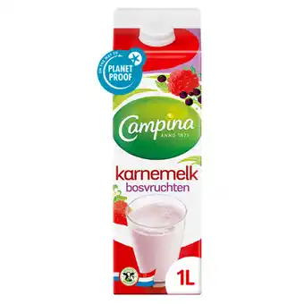 Jumbo Campina karnemelk bosvrucht 1l aanbieding