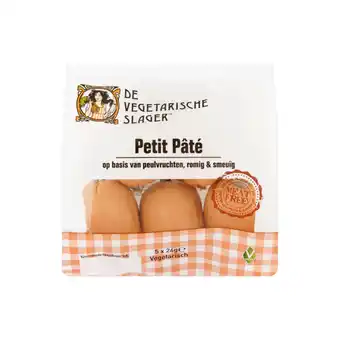 Jumbo De vegetarische slager petit pâté 5 x 24g aanbieding