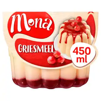 Jumbo Mona griesmeelpudding met rode bessensaus 450ml aanbieding