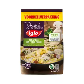 Jumbo Iglo roerbak sensatie tagliatelle con funghi porcini voordeelverpakking 750g aanbieding