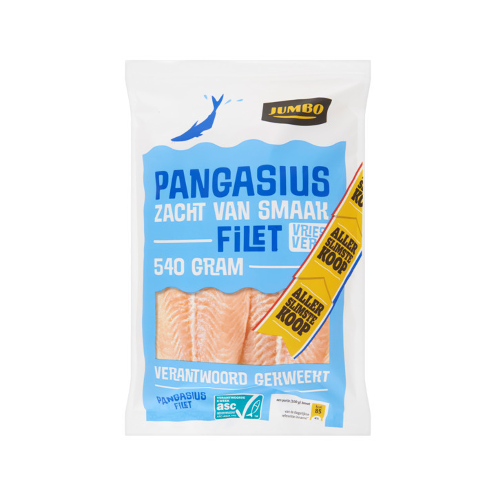 Jumbo pangasiusfilet 600g aanbieding bij Jumbo