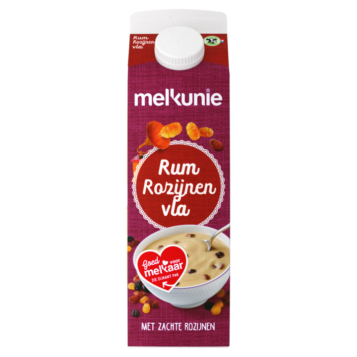 Jumbo Melkunie rum rozijnen vla 1l aanbieding