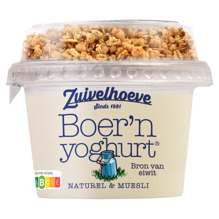 Boer'n yoghurt® naturel & muesli 170g aanbieding bij Jumbo