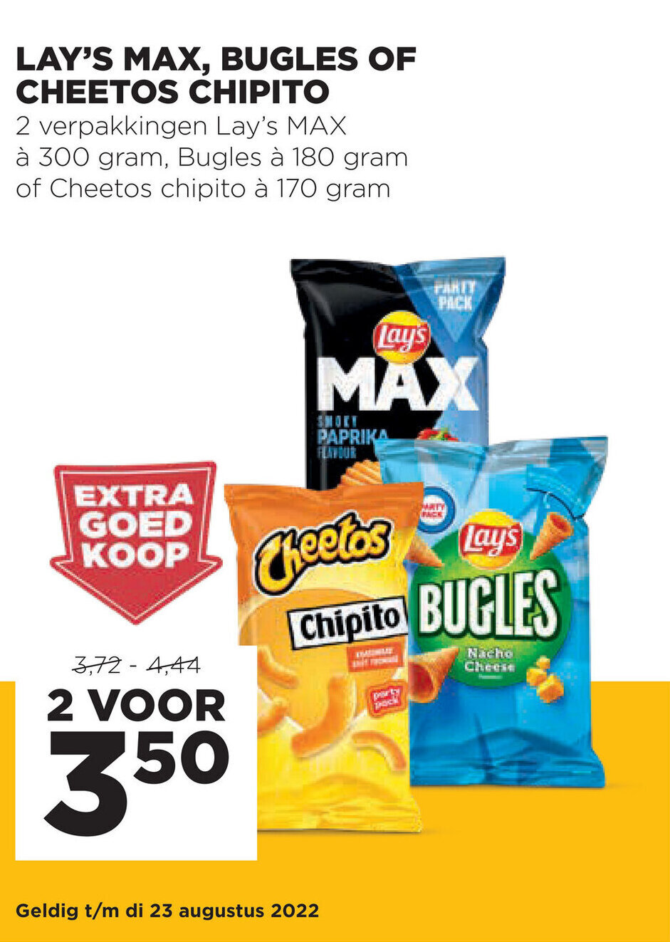 Lay's Max, Bugles of Cheetos Chipito aanbieding bij Jumbo